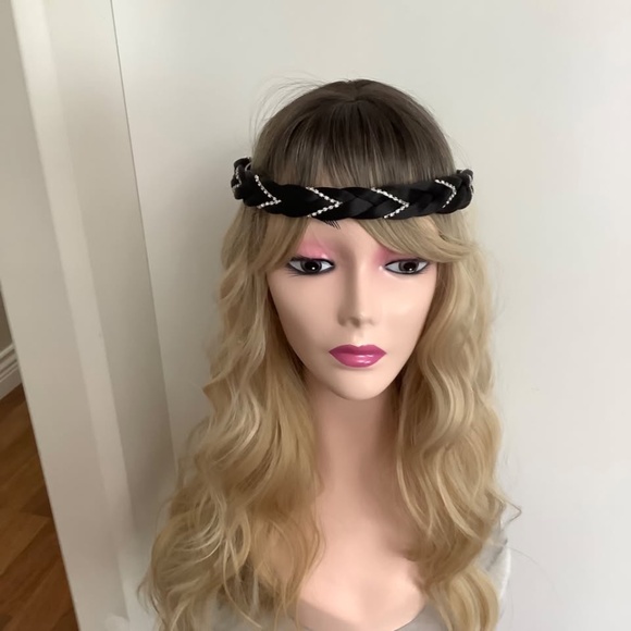 NEW Pretty Diamond Braid headband Dark Brown - Picture 2 of 4